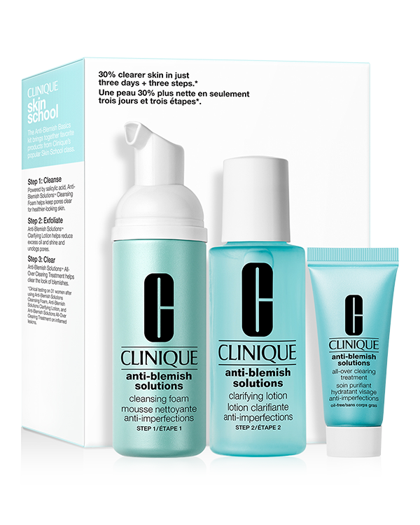 מארז היכרות Anti Blemish <br>סט לטיפול בפצעונים, מארז עם 3 מוצרים בגודל מיוחד לטיפול בפצעונים.