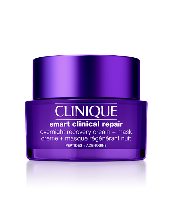 Clinique Smart Clinical Repair™ Overnight Recovery Cream + Mask<br>קרם + מסכת לילה במוצר אחד, קרם לחות ללילה המשמש גם כמסכה ומסייע לשקם ולחדש את העור, מרגיע רגישות ומחליק קמטים וקמטוטים באופן נראה לעין. <br>