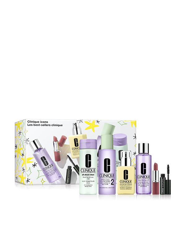 Clinique Icons<br>מארז בלעדי במהדורה מוגבלת!, <div>מארז ייחודי במהדורה מוגבלת עם מוצרי האיפור והטיפוח האהובים והנמכרים ביותר של קליניק.</div><div>שווי המוצרים במארז 805 ₪.</div>