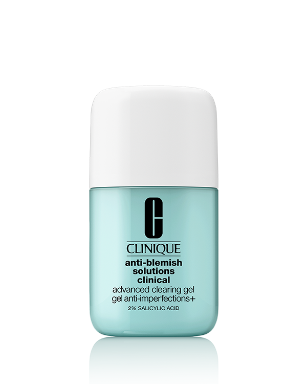 Anti Blemish Solutions Clinical™ Advanced Clearing Gel<br>ג'ל מתקדם לטיפול נקודתי בפצעונים., הפורמולה החדשה והמתקדמת שלנו מכילה 2% חומצה סליצילית ותסיסת לקטובצילוס המסייעת להרגיע אדמומיות כתוצאה מגירוי.<br><br>